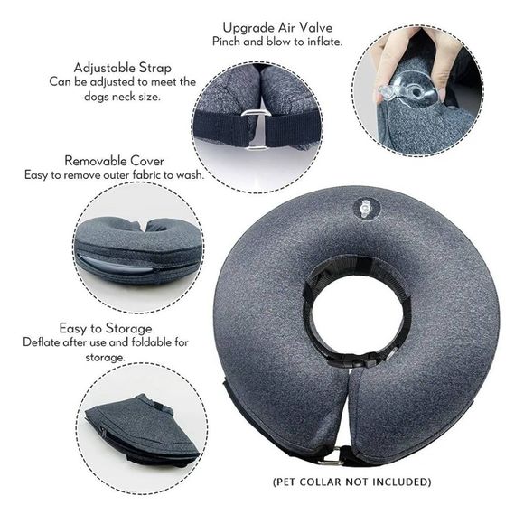 MIDOG Dog Inflatable Donut Collar XL - Picture 3 of 7